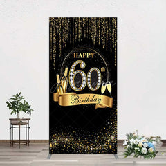 Aperturee Aperturee Gold 60Th Birthday Women Birthday Rectangle Backdrop