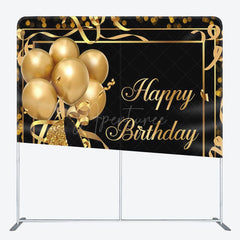Aperturee - Aperturee Gold Balloon High Heels Fabric Backdrop Cover for Birthday