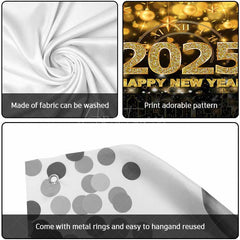 Aperturee - Aperturee Gold Bokeh Balloons City 2025 Garage Door Banner