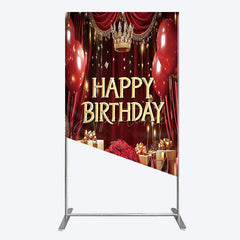 Aperturee - Aperturee Gold Burgundy Gift Box Rose Birthday Rectangle Backdrop