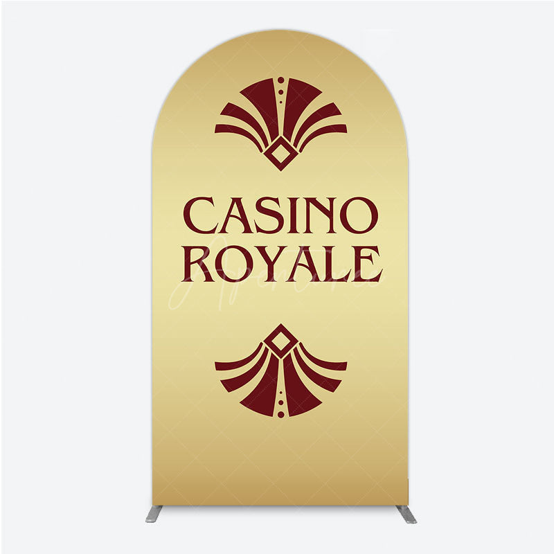 Aperturee - Aperturee Gold Casino Royale Inspired Arch Backdrop James Bond 007 Themed Party Decor Art Deco Adult Birthday