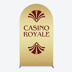 Aperturee - Aperturee Gold Casino Royale Inspired Arch Backdrop James Bond 007 Themed Party Decor Art Deco Adult Birthday