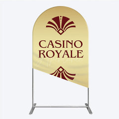 Aperturee - Aperturee Gold Casino Royale Inspired Arch Backdrop James Bond 007 Themed Party Decor Art Deco Adult Birthday