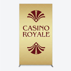Aperturee - Aperturee Gold Casino Royale Inspired Rectangle Backdrop James Bond 007 Themed Party Decor Art Deco Adult Birthday