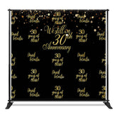Aperturee - Aperturee Gold Custom Step And Repeat Anniversary Backdrop