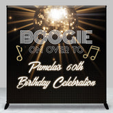 Aperturee - Aperturee Gold Disco Night Custom Name 60th Birthday Backdrop