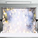 Aperturee - Aperturee Gold Dots Silver Ornaments Xmas Scene Backdrop