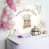 Aperturee Aperturee Gold Glitter New Chapter Begins Baby Shower Backdrop