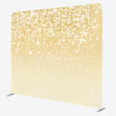 Aperturee - Aperturee Gold Glitter Tension Fabric Backdrop Shining Sparkles Bokeh Decor Luxury Abstract Theme Background for Prom Party