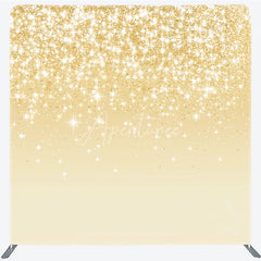 Aperturee - Aperturee Gold Glitter Tension Fabric Backdrop Shining Sparkles Bokeh Decor Luxury Abstract Theme Background for Prom Party