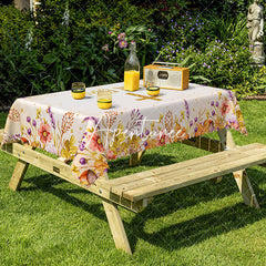 Aperturee - Aperturee Gold God Bless Baptism Party Rectangular Tablecloth