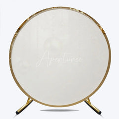 Aperturee - Aperturee Gold Ornament Sparkle Round Backdrop Luxury Christmas Bokeh Photography Background