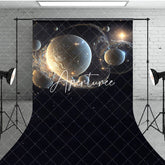 Aperturee - Aperturee Gold Sparkle Galactic Bubbles Fine Art Sweep Backdrop