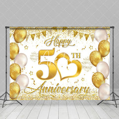 Aperturee - Aperturee Gold Sparkling Balloon 50Th Anniversary Backdrop