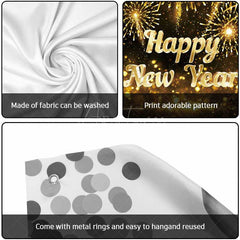 Aperturee - Aperturee Gold Sparks Bokeh 2025 New Year Garage Door Banner