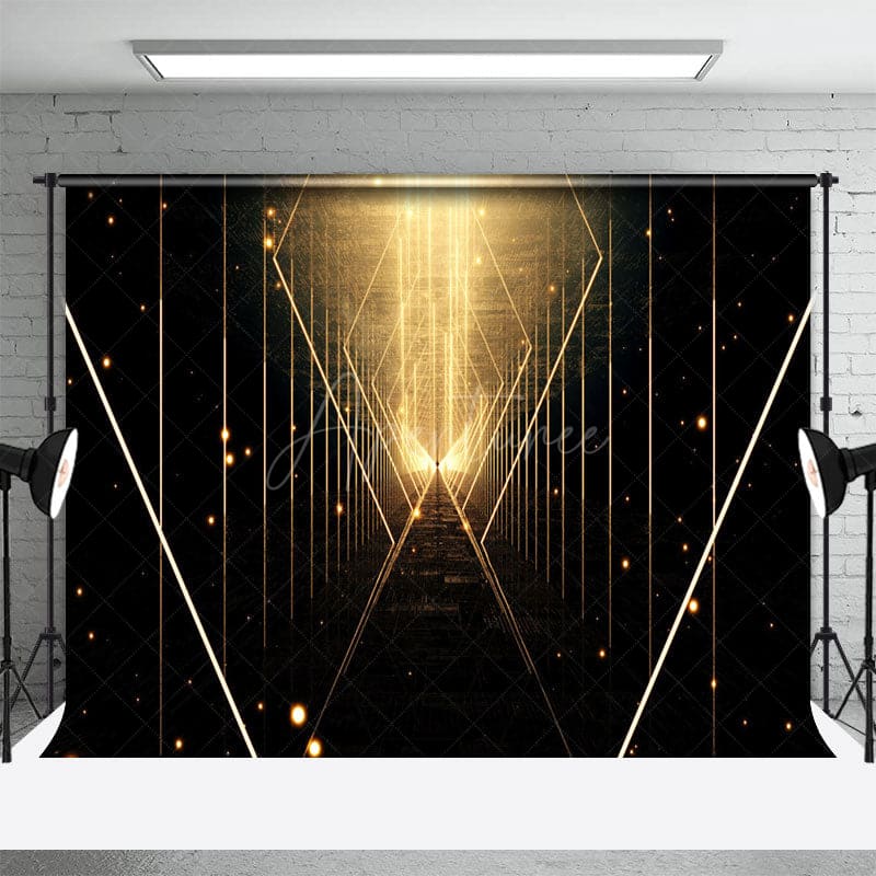 Aperturee - Aperturee Gold Thread Sacred Way Bokeh Photography Backdrop