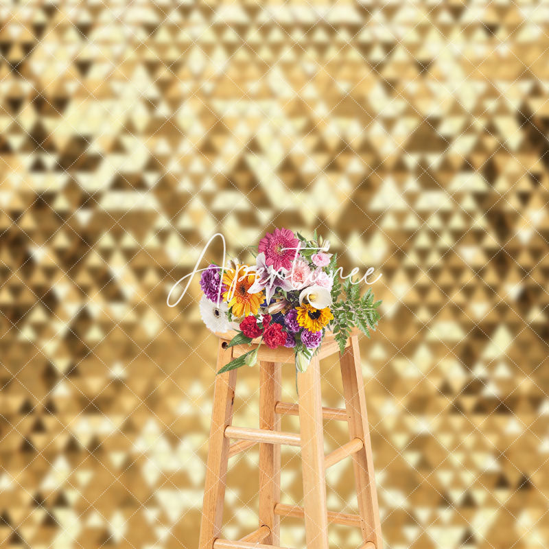 Aperturee - Aperturee Gold Triangle Sequins Backdrop For Photography