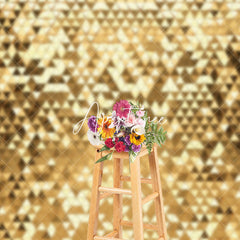Aperturee - Aperturee Gold Triangle Sequins Backdrop For Photography
