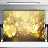 Aperturee - Aperturee Golden Brown Blurred Glitter Photography Backdrop