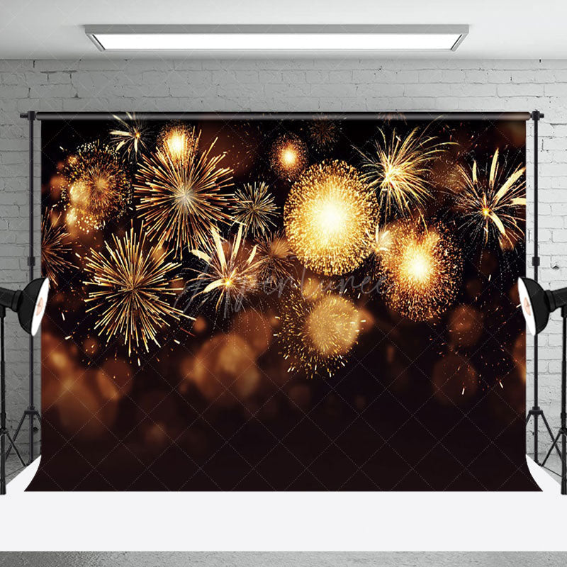 Aperturee - Aperturee Golden Dazzling Night New Year Backdrop For Party