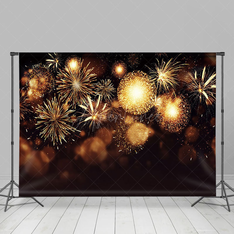 Aperturee - Aperturee Golden Dazzling Night New Year Backdrop For Party