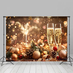 Aperturee - Aperturee Golden Ornaments Beer New Year Bokeh Backdrop