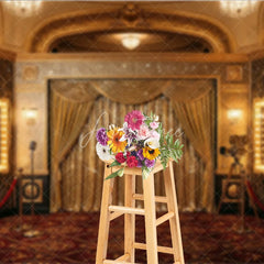 Aperturee - Aperturee Golden Sequin Curtain Grand Palace Theatre Photography Backdrop Art Deco Glamour Awards Night Party Decor