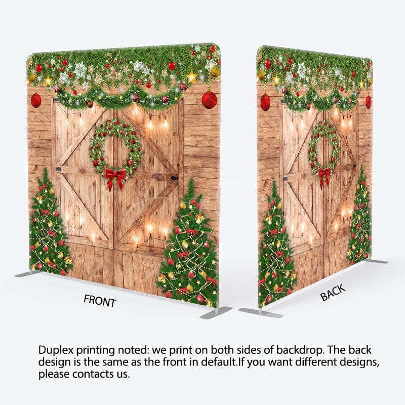 Aperturee - Aperturee Golden Stars Wood Double-Sided Square Xmas Backdrop