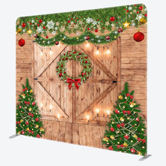 Aperturee - Aperturee Golden Stars Wood Double-Sided Square Xmas Backdrop
