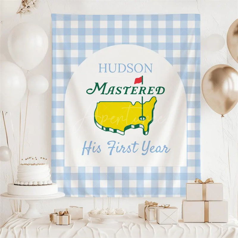 Aperturee - Aperturee Golf Masters 1st Birthday Party Backdrop Decor for Baby