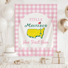 Aperturee - Aperturee Golf Masters 1st Birthday Party Backdrop Decor for Baby