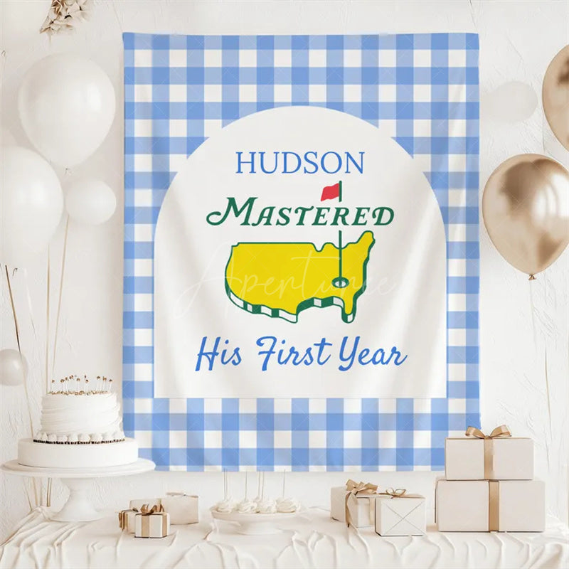 Aperturee - Aperturee Golf Masters 1st Birthday Party Backdrop Decor for Baby
