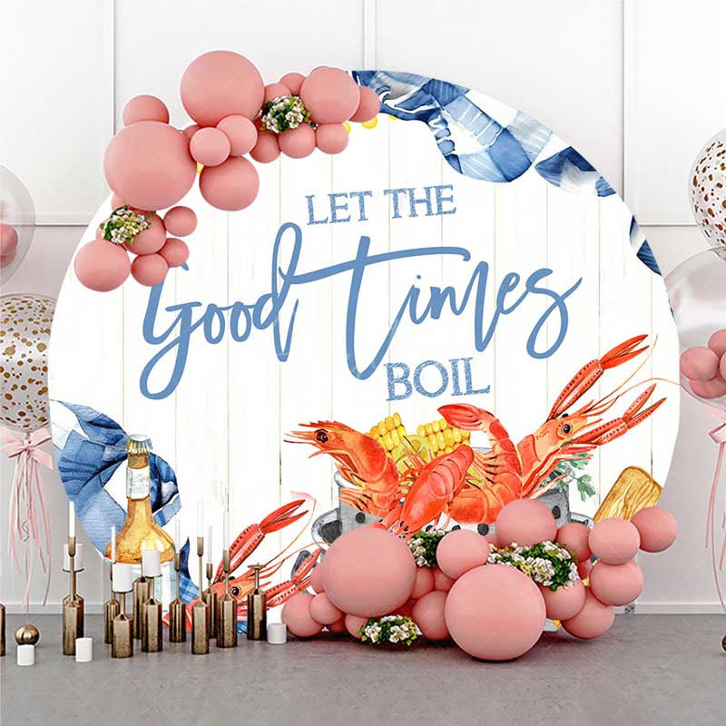 Aperturee Aperturee Good Times Boil Crawfish Birthday Round Backdrop