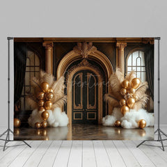 Aperturee - Aperturee Gorgeous Architecture Feather Balloon Photo Backdrop