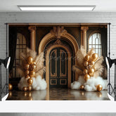 Aperturee - Aperturee Gorgeous Architecture Feather Balloon Photo Backdrop