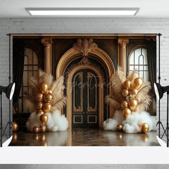 Aperturee - Aperturee Gorgeous Architecture Feather Balloon Photo Backdrop