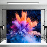 Aperturee - Aperturee Gorgeous Colorful Powder Burst Abstract Photo Backdrop