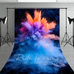 Aperturee - Aperturee Gorgeous Colorful Powder Burst Abstract Sweep Backdrop