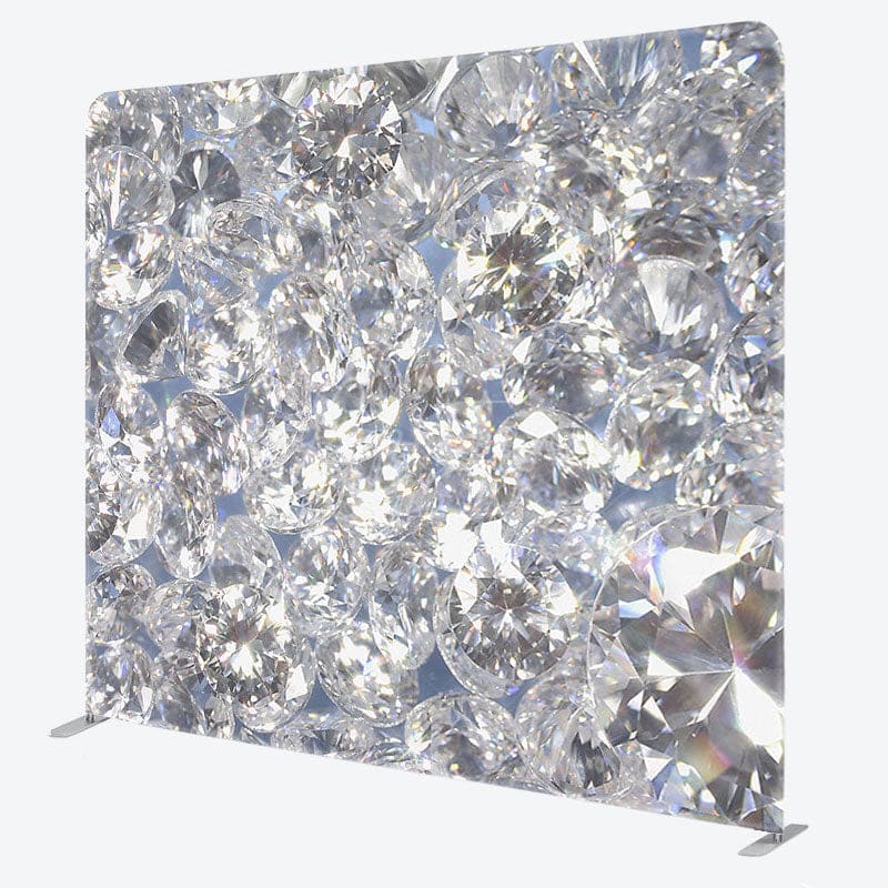 Aperturee - Aperturee Gorgeous Diamonds Fabric Backdrop Cover for Birthday