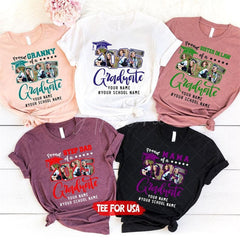 Aperturee - Aperturee Grad Senior 2025 Proud Family Custom T Shirt for Graduate Gift