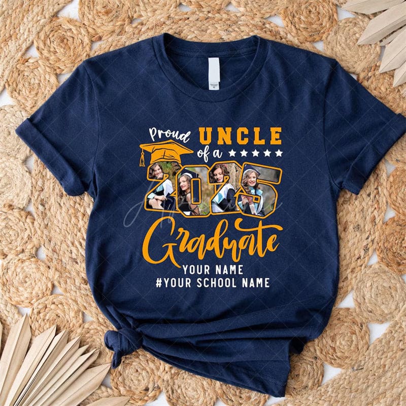 Aperturee - Aperturee Grad Senior 2025 Proud Family Custom T Shirt for Graduate Gift