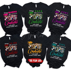 Aperturee - Aperturee Grad Senior 2025 Proud Family Custom T Shirt for Graduate Gift