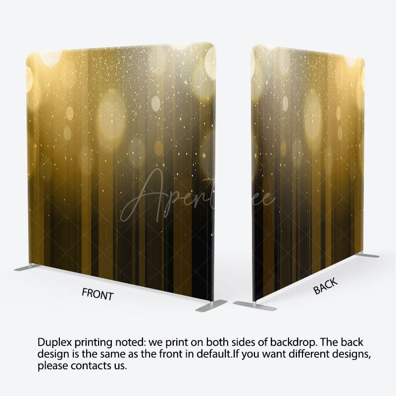 Aperturee - Aperturee Gradient Brown Bokeh Photo Square Tension Backdrop