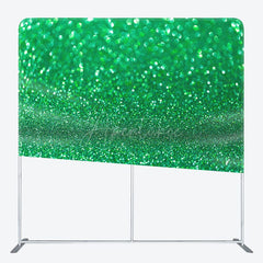 Aperturee - Aperturee Gradient Green Glitter Bokeh Square Tension Backdrop