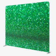 Aperturee - Aperturee Gradient Green Glitter Bokeh Square Tension Backdrop