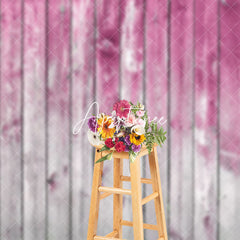 Aperturee - Aperturee Gradient Pink Grey Wood Grain Photography Backdrop