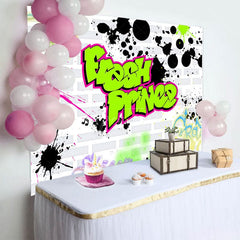 Aperturee - Aperturee Graffiti Fresh Prince Brick Wall Birthday Backdrop