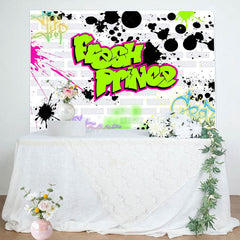 Aperturee - Aperturee Graffiti Fresh Prince Brick Wall Birthday Backdrop