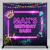 Aperturee - Aperturee Graffiti Neon Wall Crown Custom Birthday Backdrop