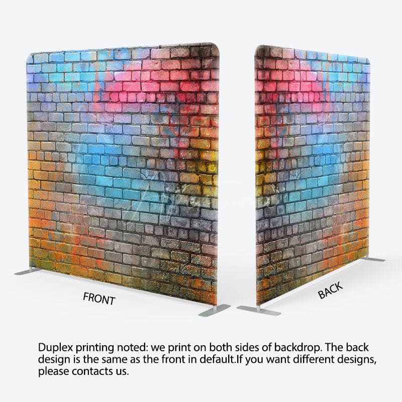 Aperturee - Aperturee Graffiti Wall Colored Photo Square Tension Backdrop